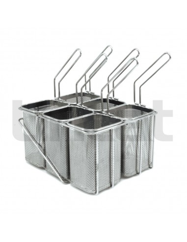 Basket with 6 single Portion Baskets for FriFri Super Easy 311 Pasta Cooker lincat spare part FB2