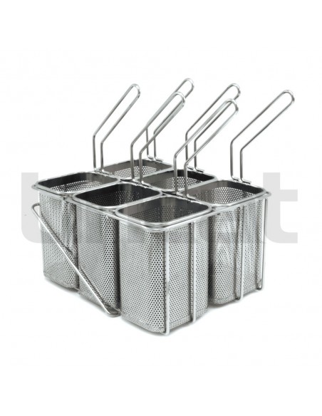 Basket with 6 single Portion Baskets for FriFri Super Easy 311 Pasta Cooker lincat spare part FB2
